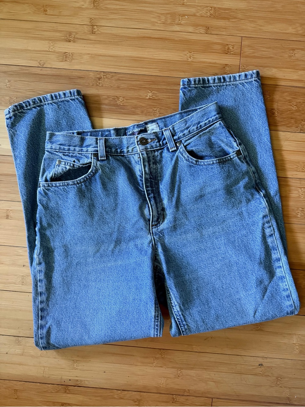 Vintage Liz Claiborne Classic Fit Women's 10P Light Wash Mom Jeans 100% Cotton